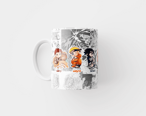 Caneca Naruto Desenho - Interior E Alça Branca (simples)